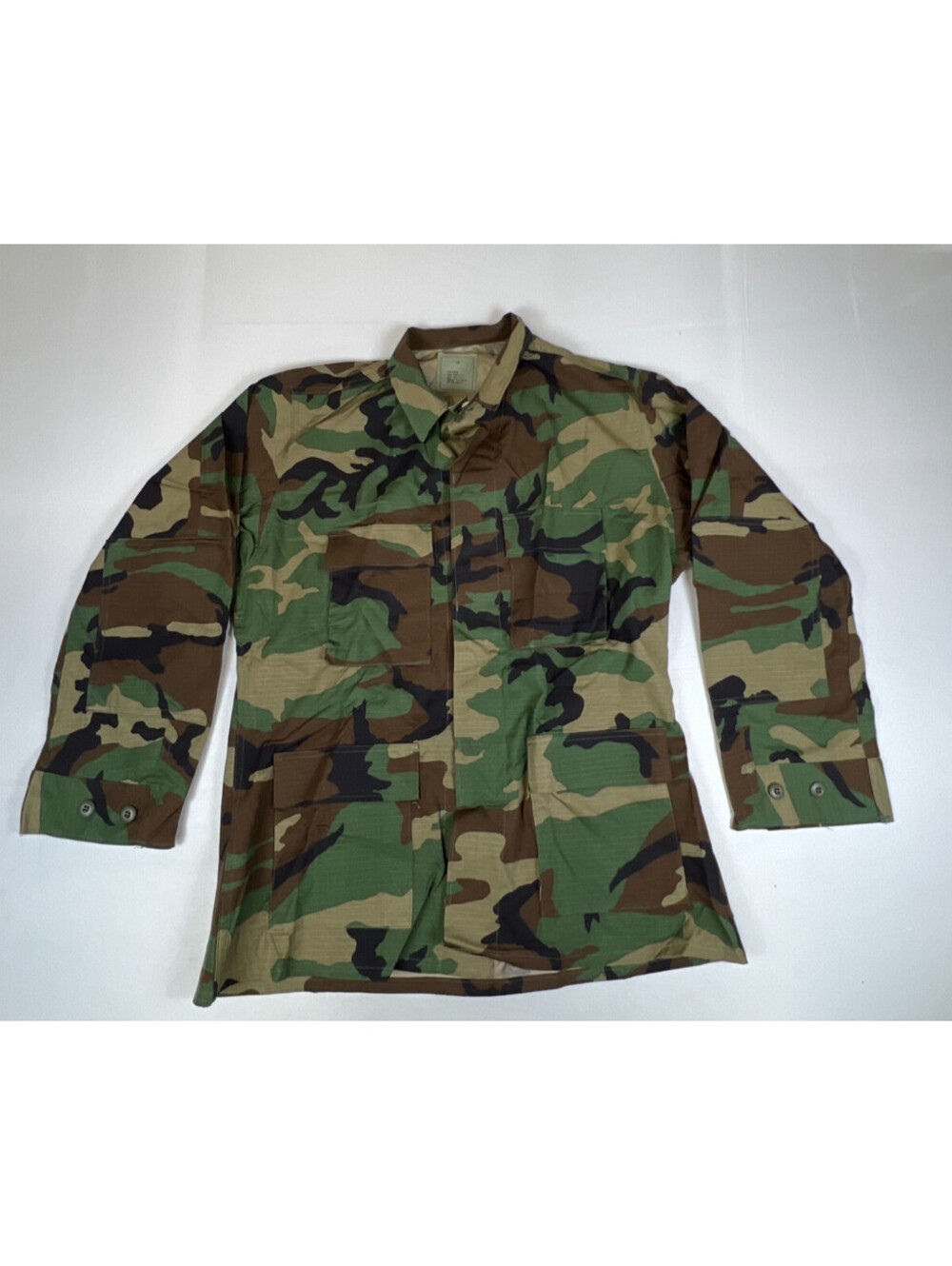 Vintage US Military Woodland Camo BDU Jacket Large Regular 1993 Deadstock NWT